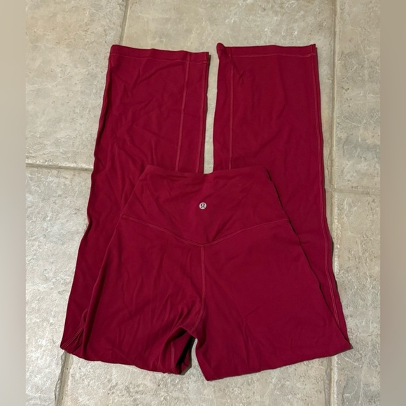 Lululemon Align High-Rise Wide Leg Pant 31” Pomegranate Red Sz 2 Yoga Pants - Picture 7 of 8